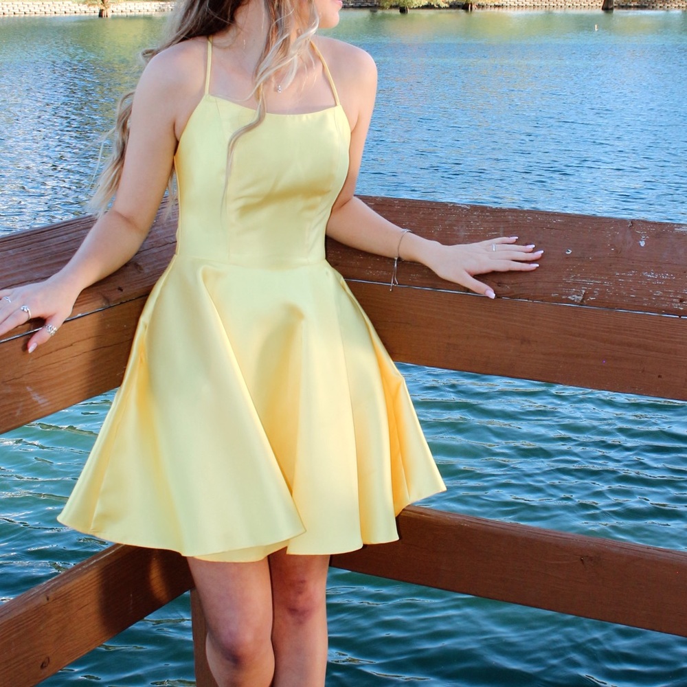 yellow Homecoming Dress